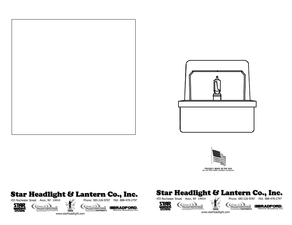 Star Headlight & Lantern 1188HM Hot Shot II User Manual | 2 pages
