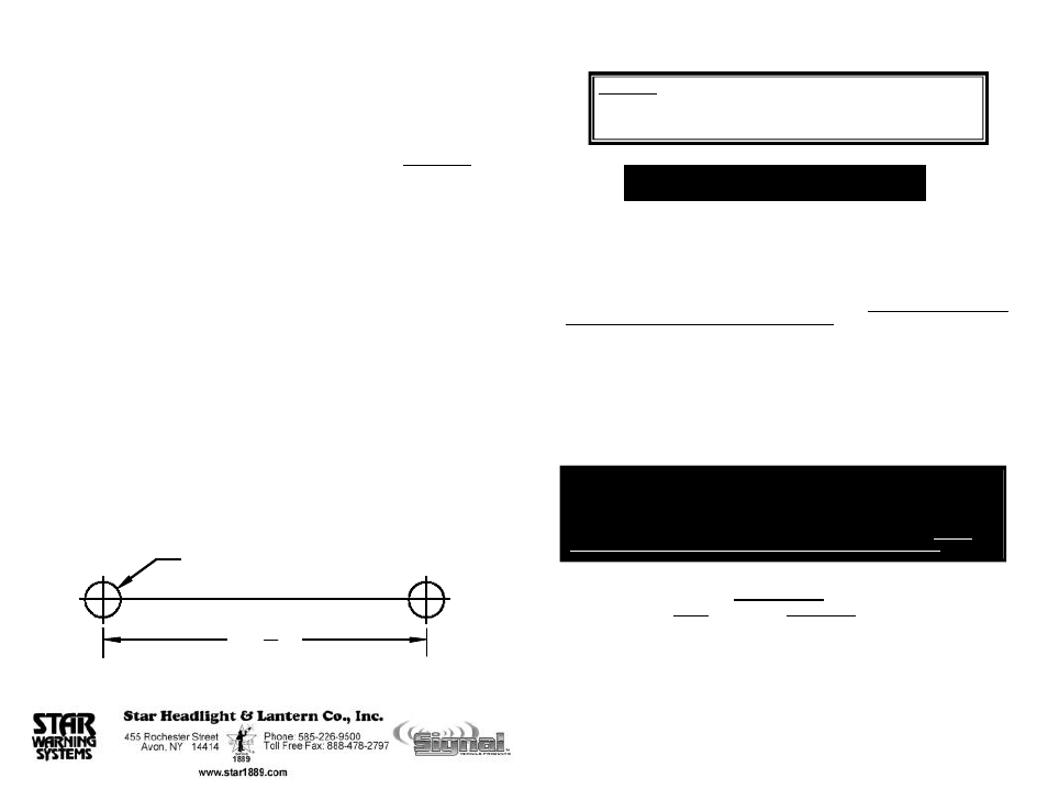 Parts list, 1188h permanent mount template | Star Headlight & Lantern 1188HM Hot Shot II User Manual | Page 2 / 2