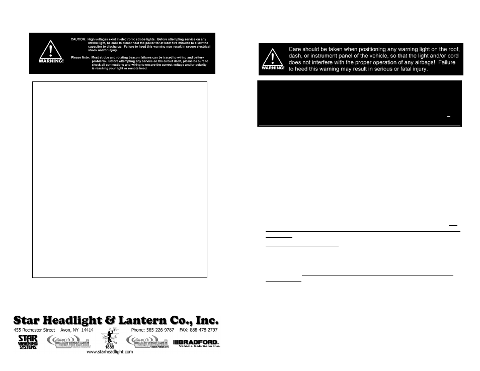 Star Headlight & Lantern 1166HM Teardrop User Manual | 2 pages