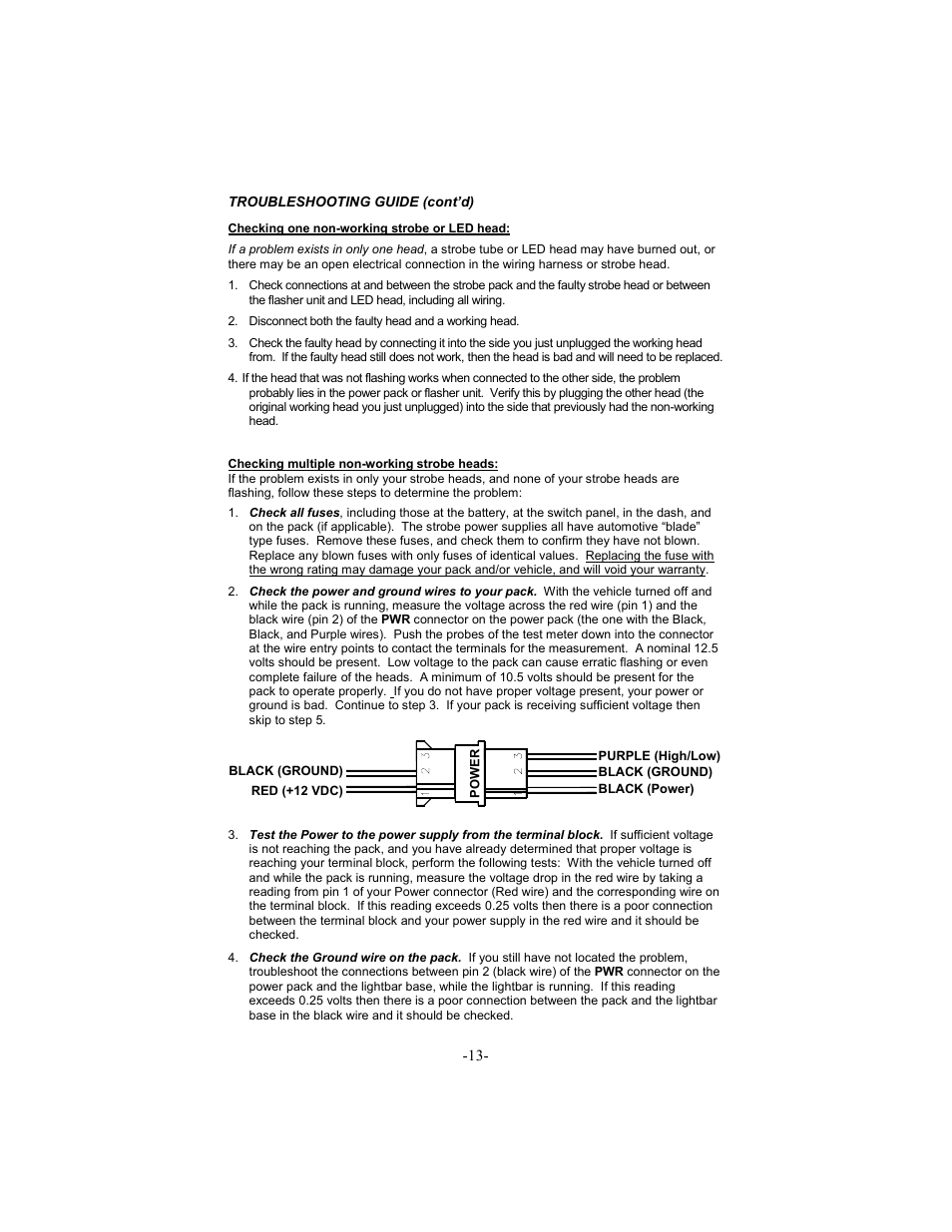 Star Headlight & Lantern 6600 Series - 64"Warning Package User Manual | Page 15 / 20