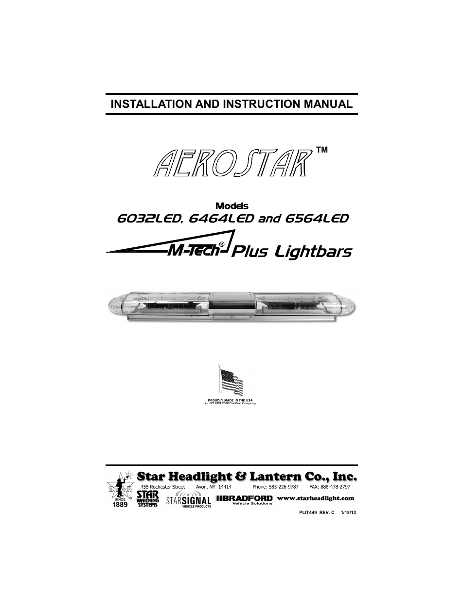 Star Headlight & Lantern 6464LED-48 " M-Tech PLUS LED Lightbar User Manual | 16 pages