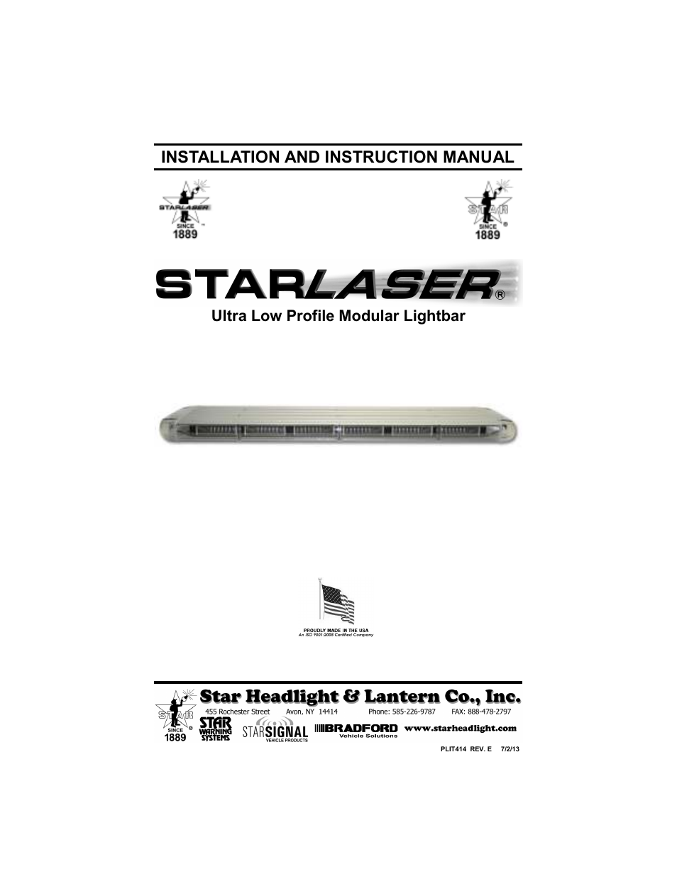 Star Headlight & Lantern 7400 Star Lase User Manual | 24 pages