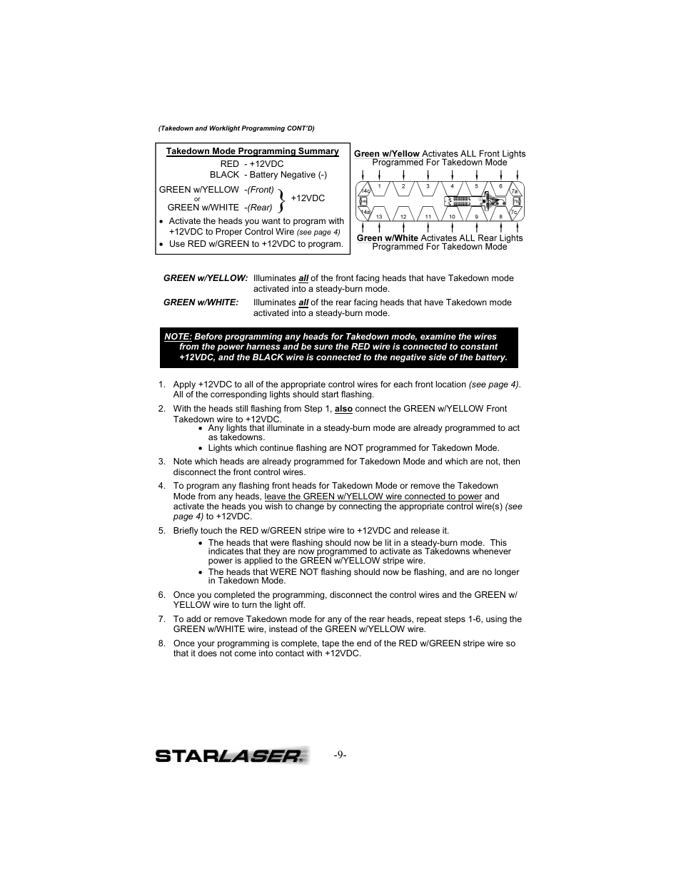 Star Headlight & Lantern 7400 Star Lase User Manual | Page 12 / 24