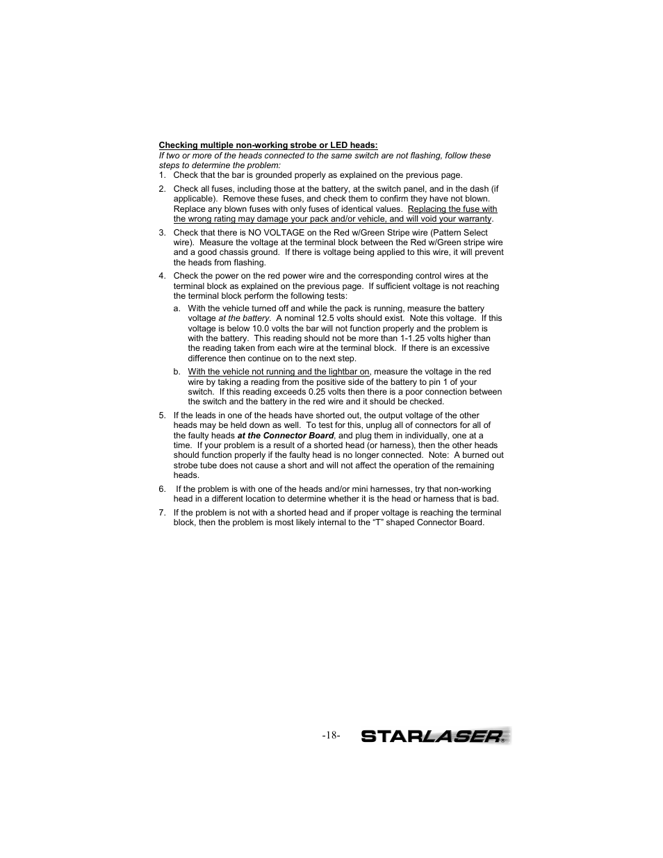 Star Headlight & Lantern 7400 Star Lase User Manual | Page 21 / 24