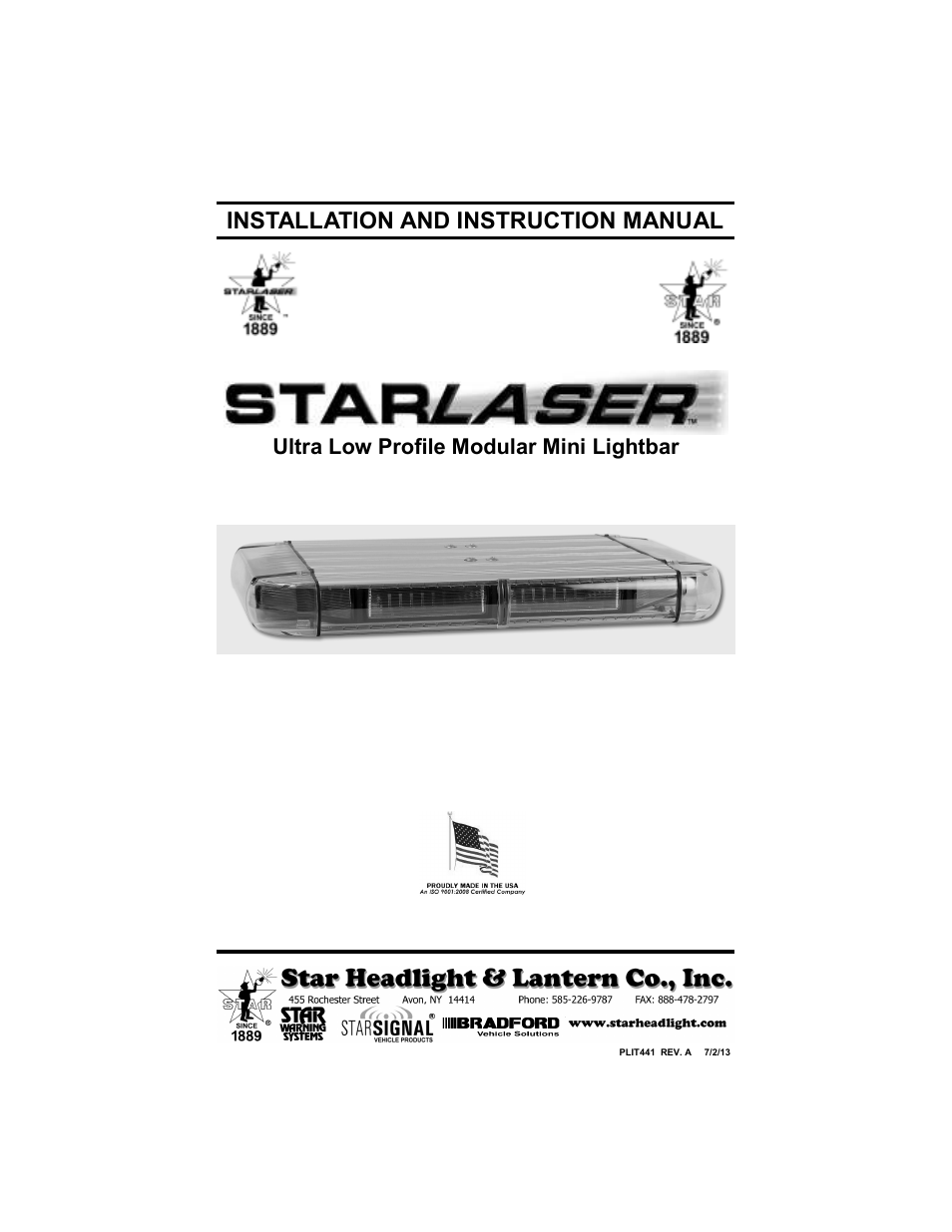 Star Headlight & Lantern 7400 Star Lase User Manual | 16 pages