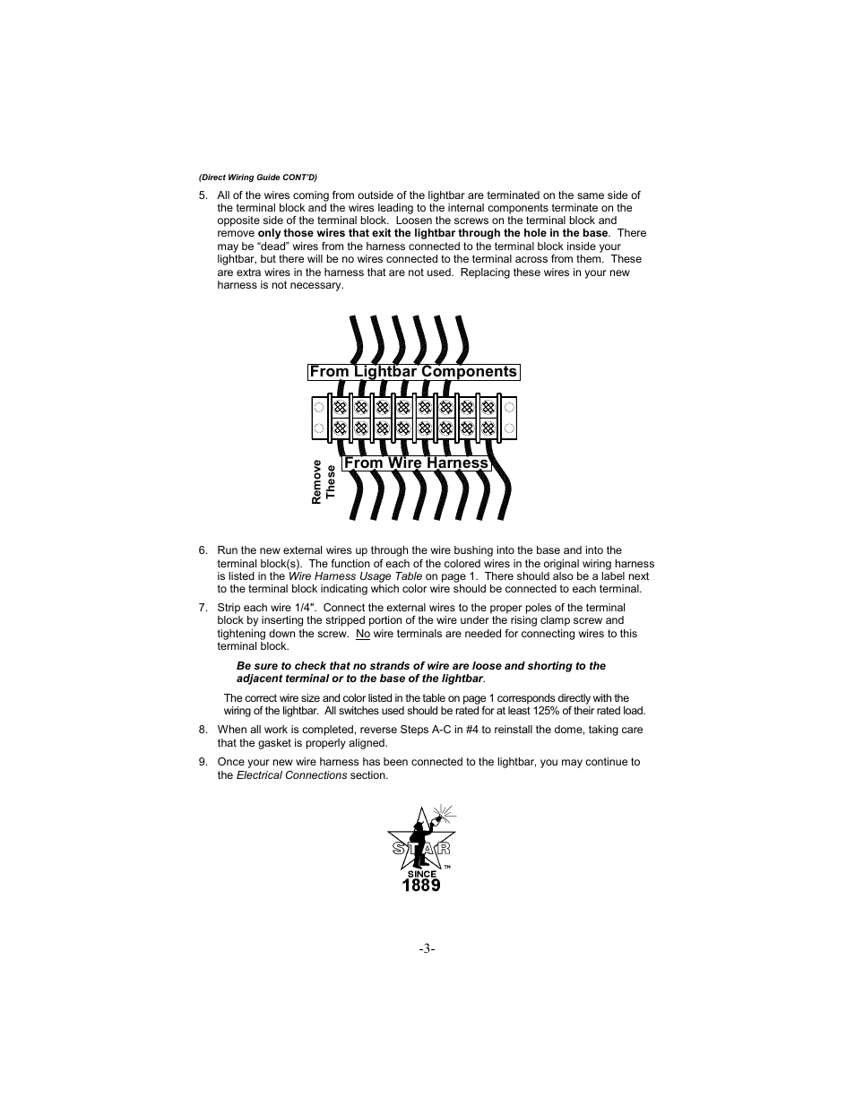 Star Headlight & Lantern 9500 Series - 58" Warning Package User Manual | Page 5 / 20