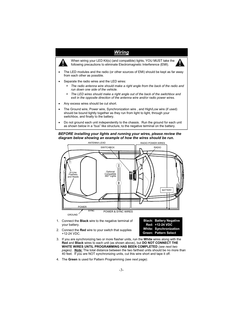 Wiring | Star Headlight & Lantern Hide-A-STA In-Line Remote Flashing LED Kits User Manual | Page 5 / 8