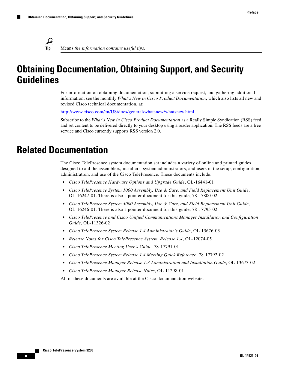 Related documentation | Cisco 3200 User Manual | Page 10 / 282