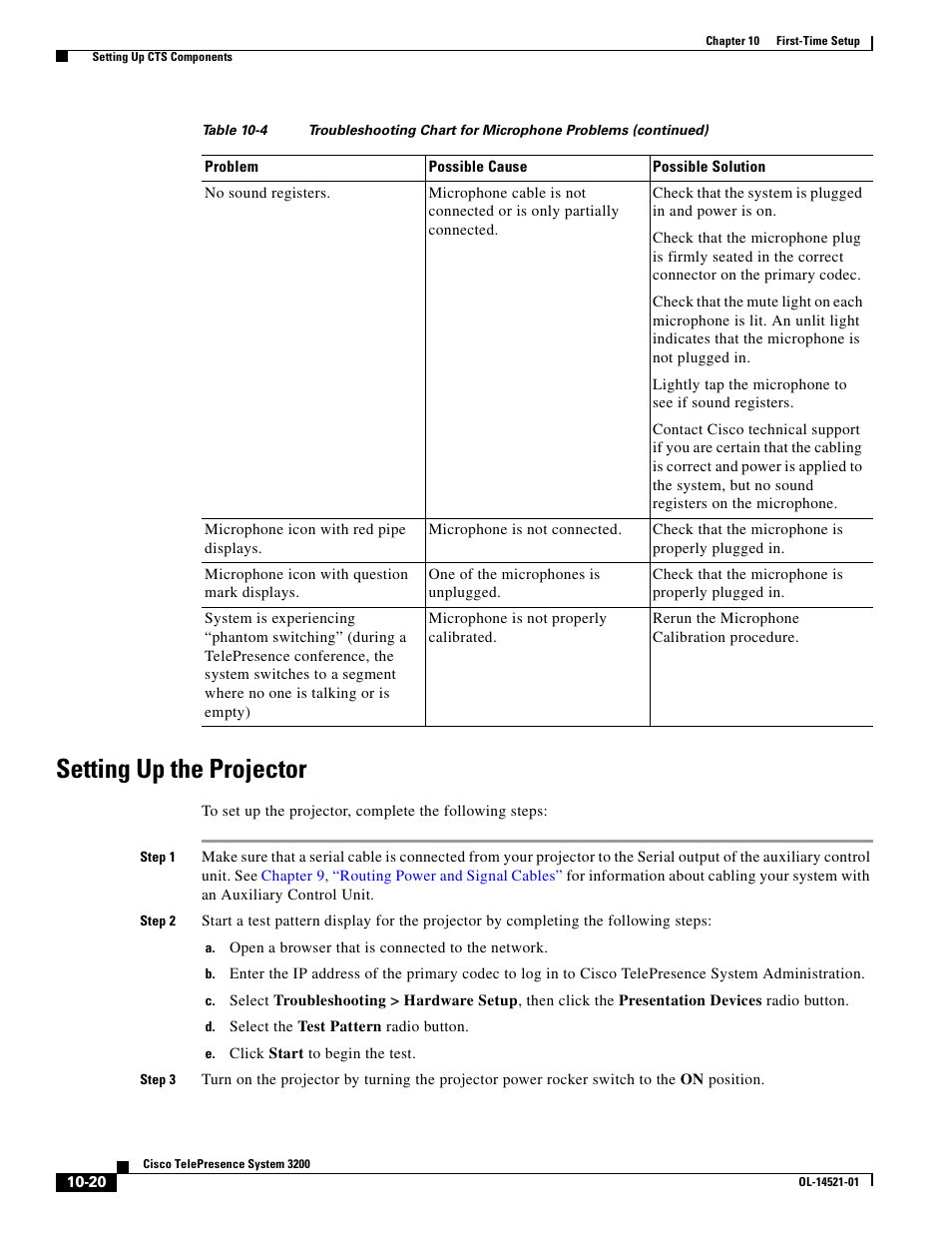 Setting up the projector | Cisco 3200 User Manual | Page 202 / 282