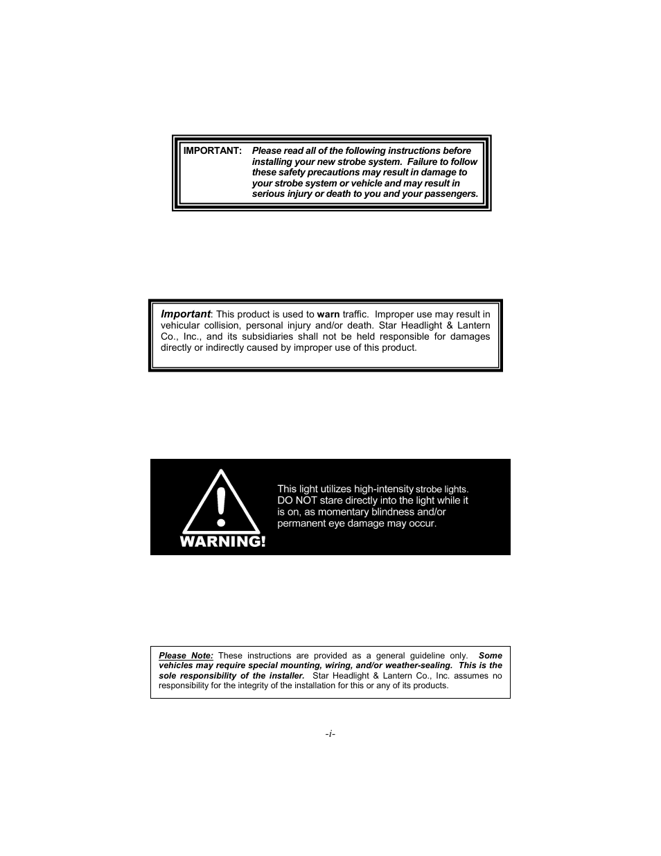 Star Headlight & Lantern STAR-PA RSK966P User Manual | Page 2 / 16