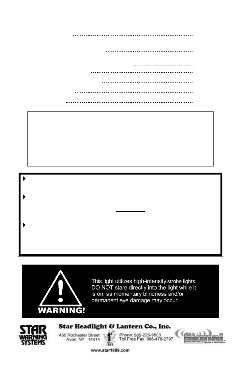 Star Headlight & Lantern Optimax-DH RP242 User Manual | Page 2 / 11