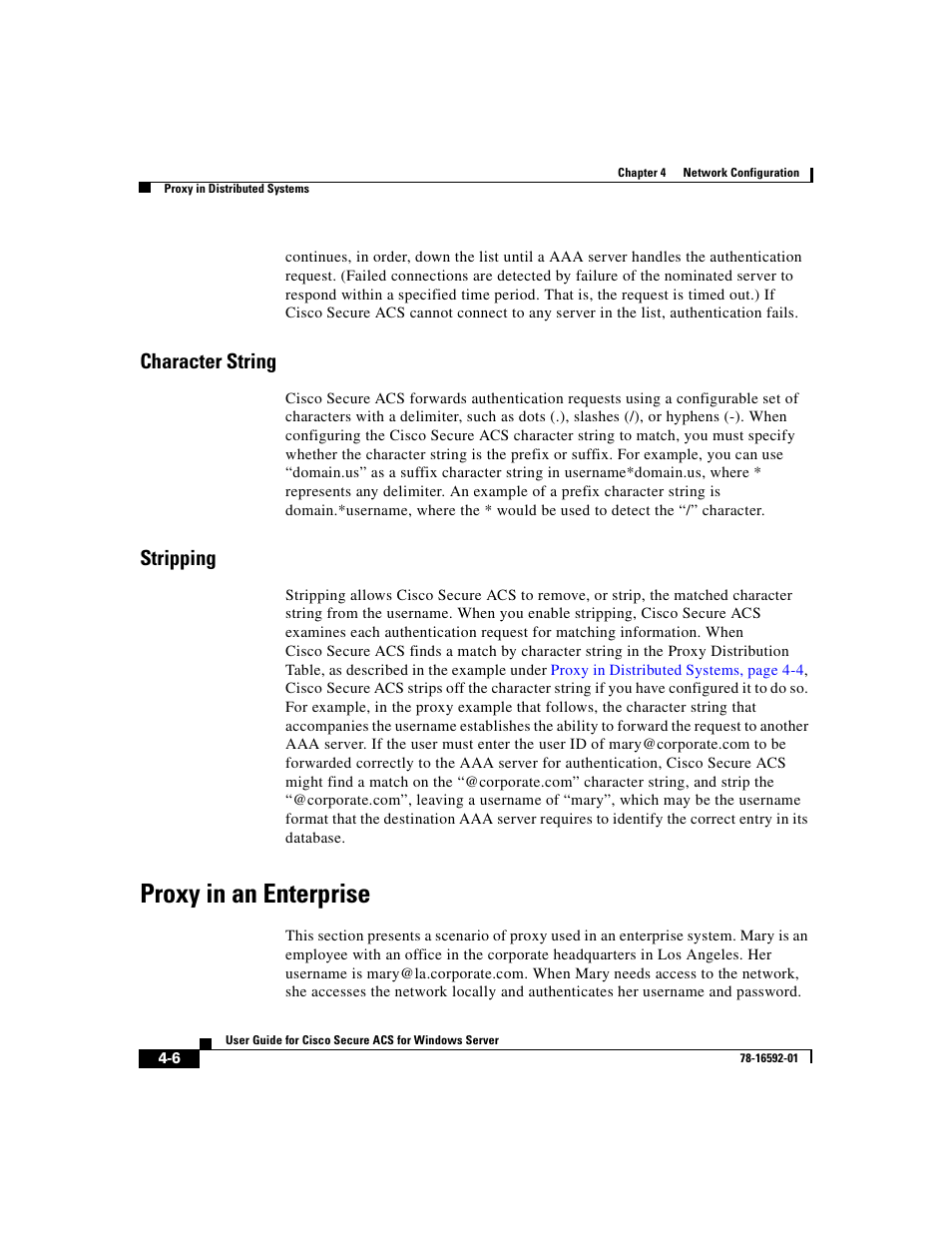 Character string, Stripping, Proxy in an enterprise | Cisco 3.3 User Manual | Page 122 / 860