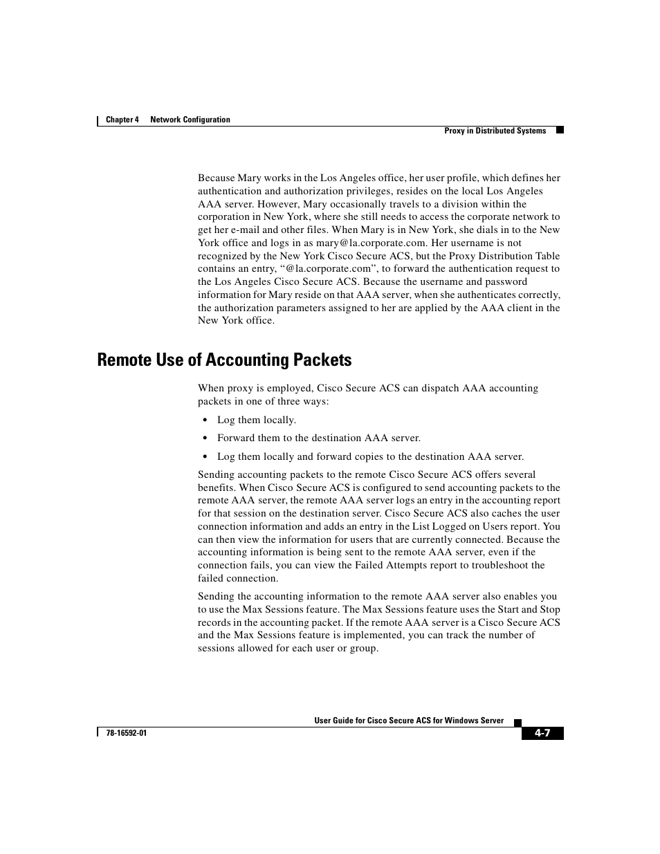 Remote use of accounting packets | Cisco 3.3 User Manual | Page 123 / 860