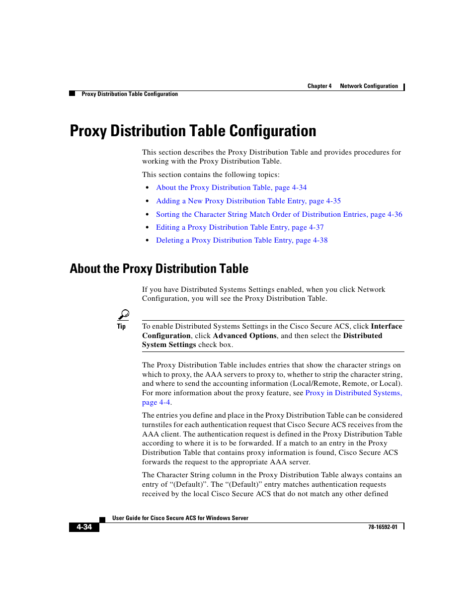 Proxy distribution table configuration, About the proxy distribution table, Proxy distribution table | Cisco 3.3 User Manual | Page 150 / 860
