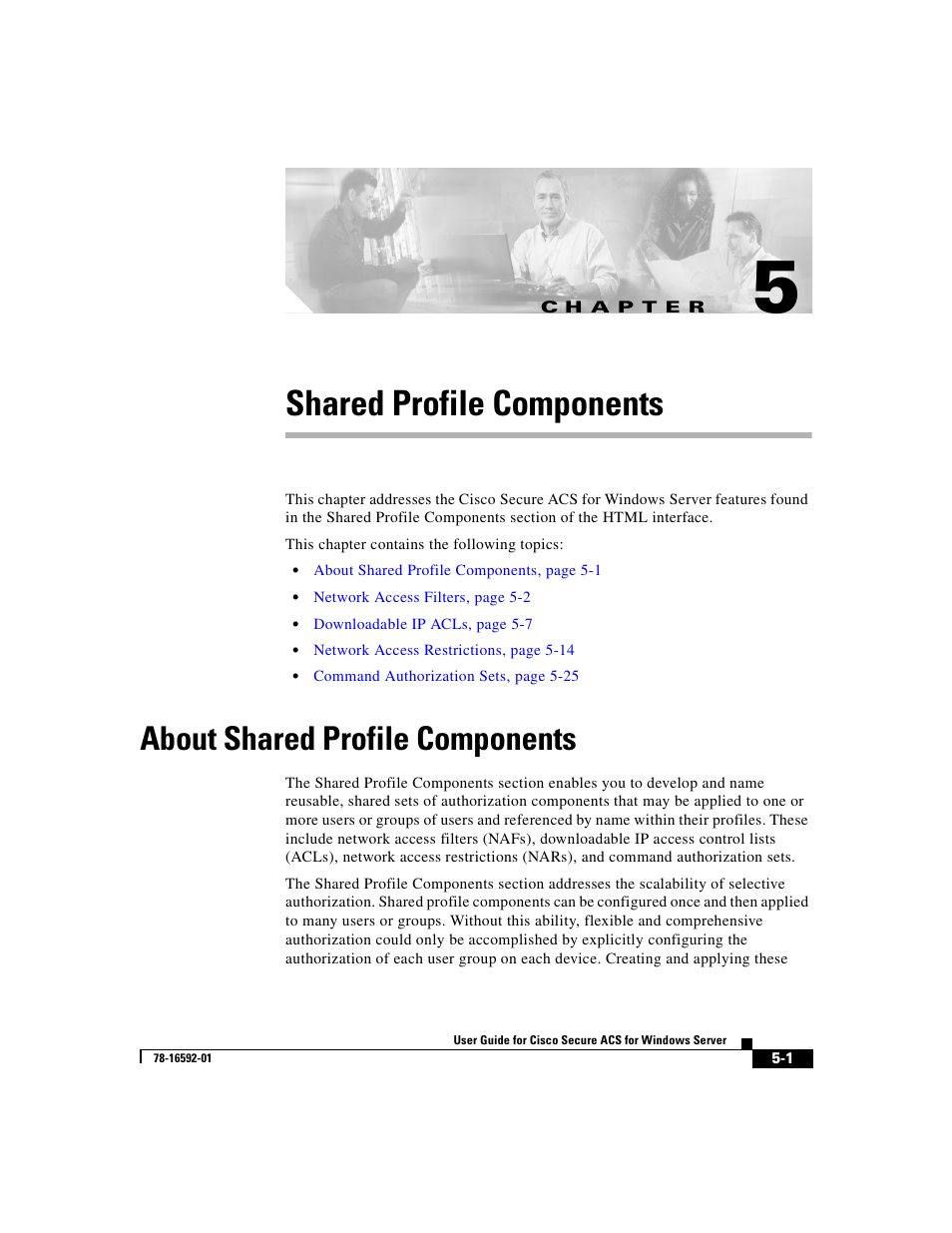 Shared profile components, About shared profile components, C h a p t e r | Chapter 5, “shared profile components | Cisco 3.3 User Manual | Page 155 / 860