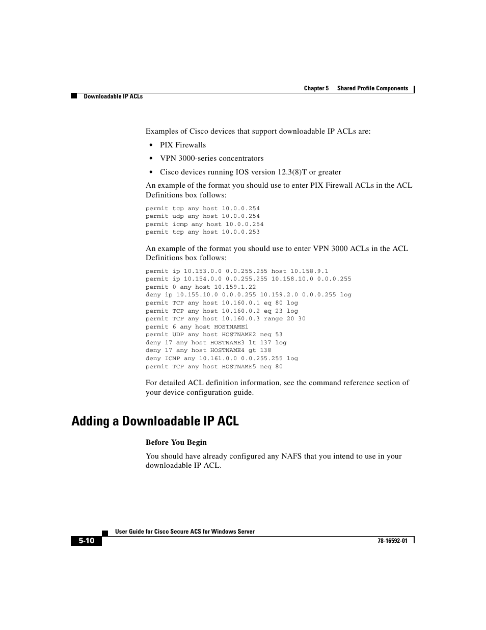 Adding a downloadable ip acl | Cisco 3.3 User Manual | Page 164 / 860