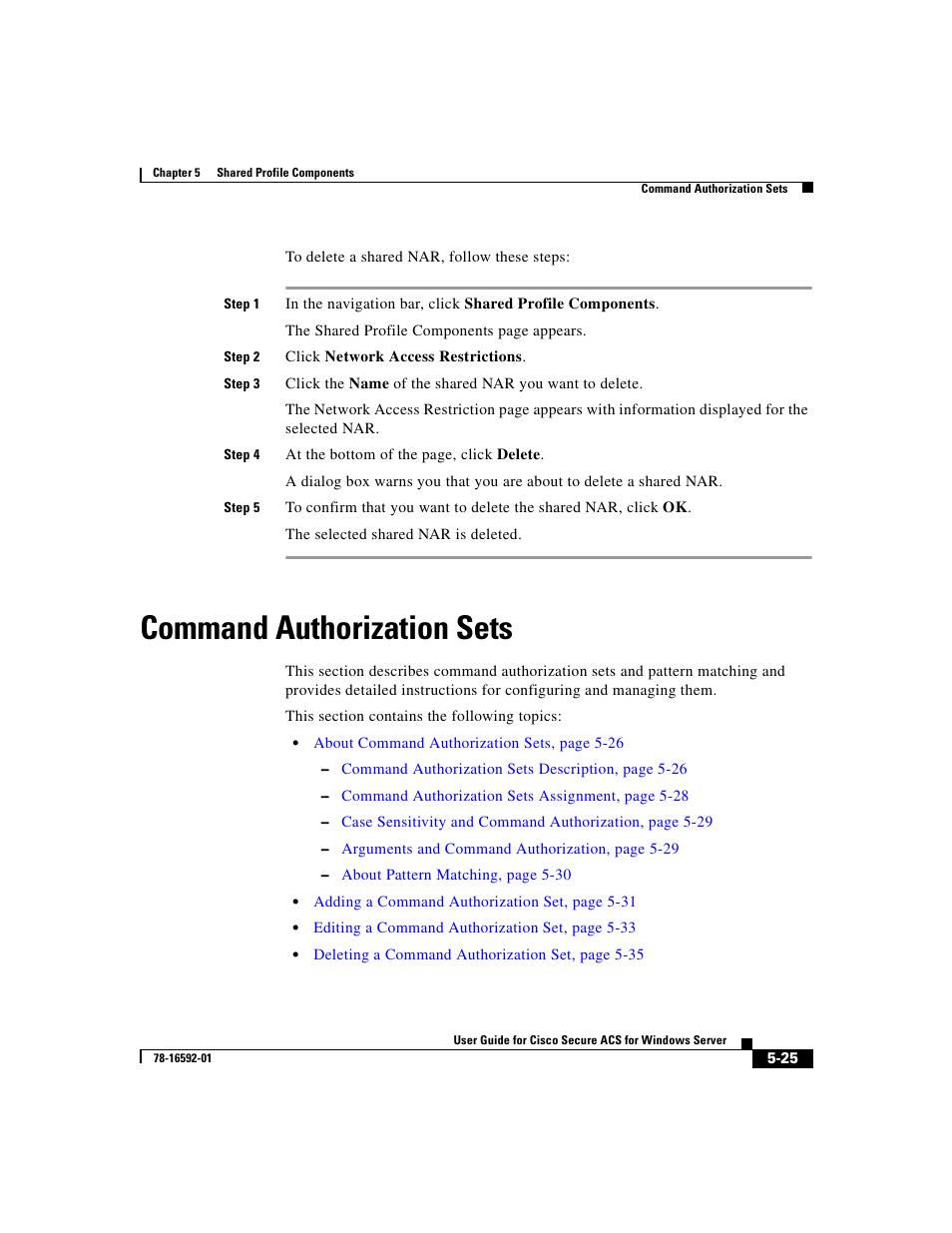 Command authorization sets, Command | Cisco 3.3 User Manual | Page 179 / 860