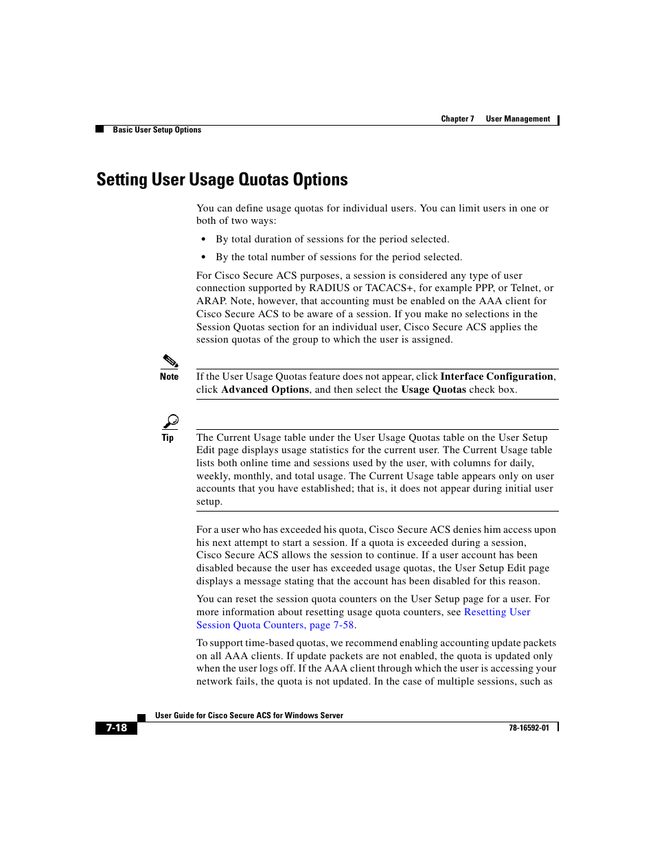 Setting user usage quotas options | Cisco 3.3 User Manual | Page 264 / 860