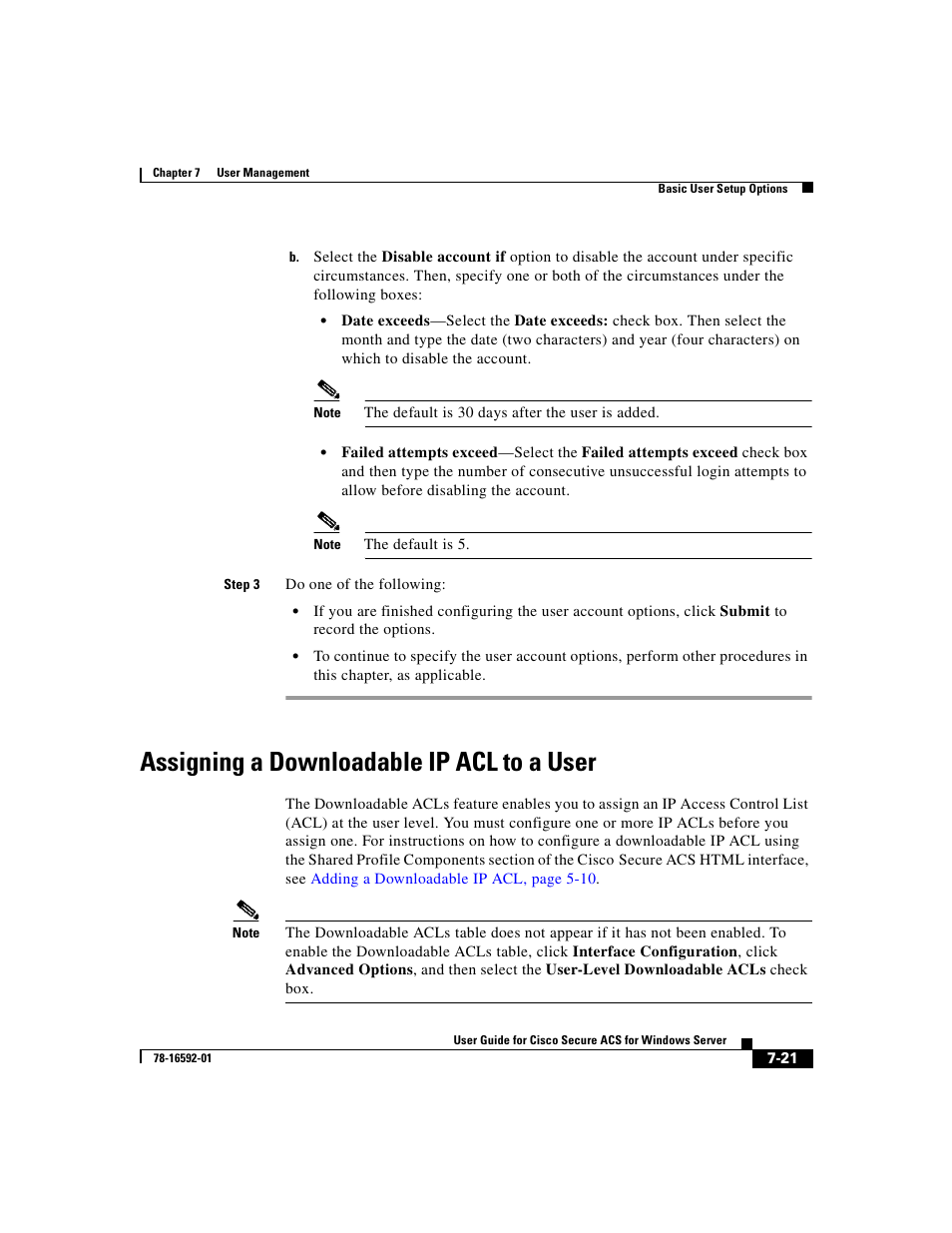 Assigning a downloadable ip acl to a user, Assigning a | Cisco 3.3 User Manual | Page 267 / 860