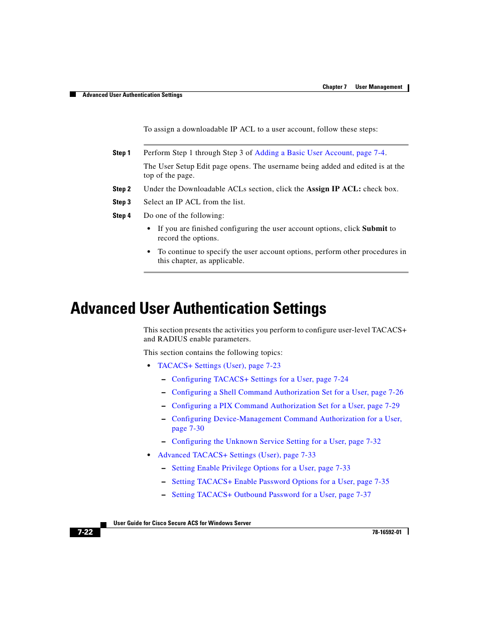 Advanced user authentication settings | Cisco 3.3 User Manual | Page 268 / 860