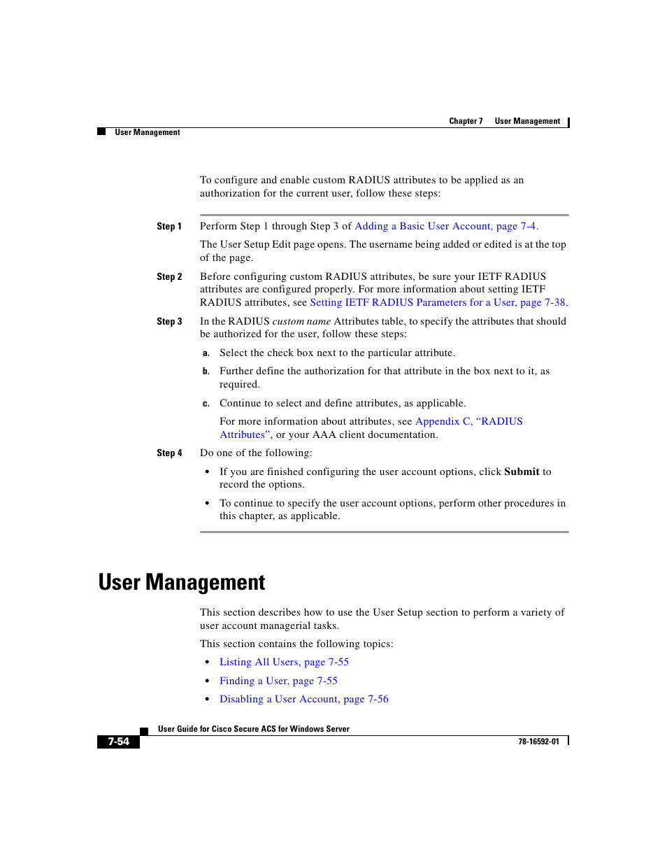 User management | Cisco 3.3 User Manual | Page 300 / 860