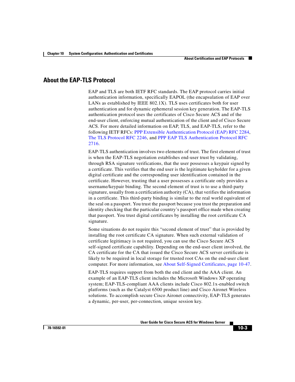 About the eap-tls protocol | Cisco 3.3 User Manual | Page 383 / 860