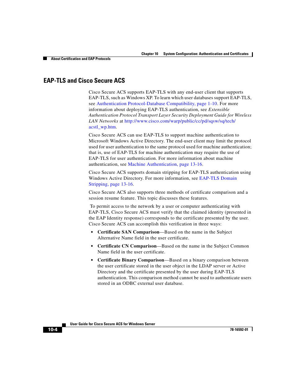 Eap-tls and ciscosecure acs, Eap-tls and cisco secure acs | Cisco 3.3 User Manual | Page 384 / 860