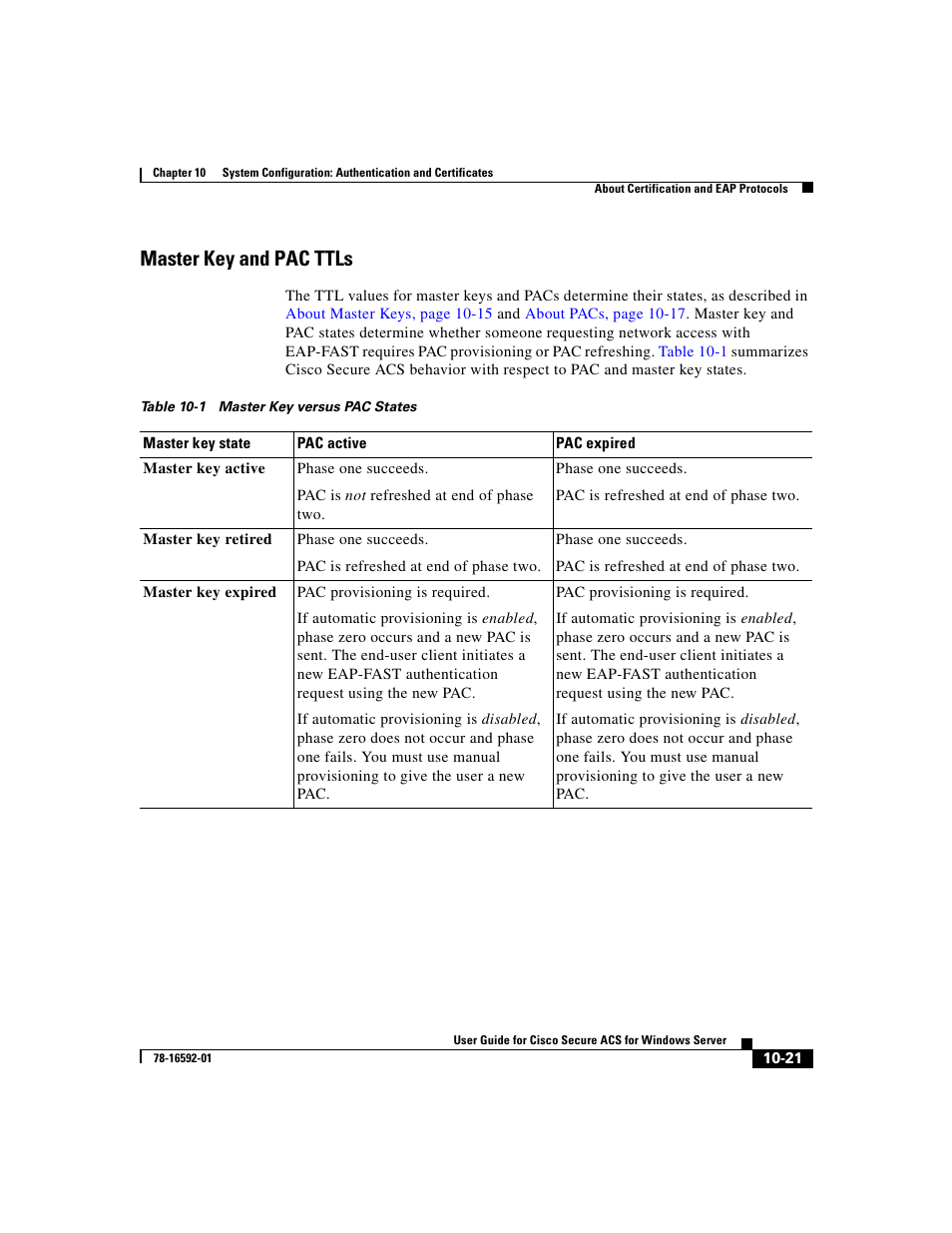 Master key and pac ttls | Cisco 3.3 User Manual | Page 401 / 860