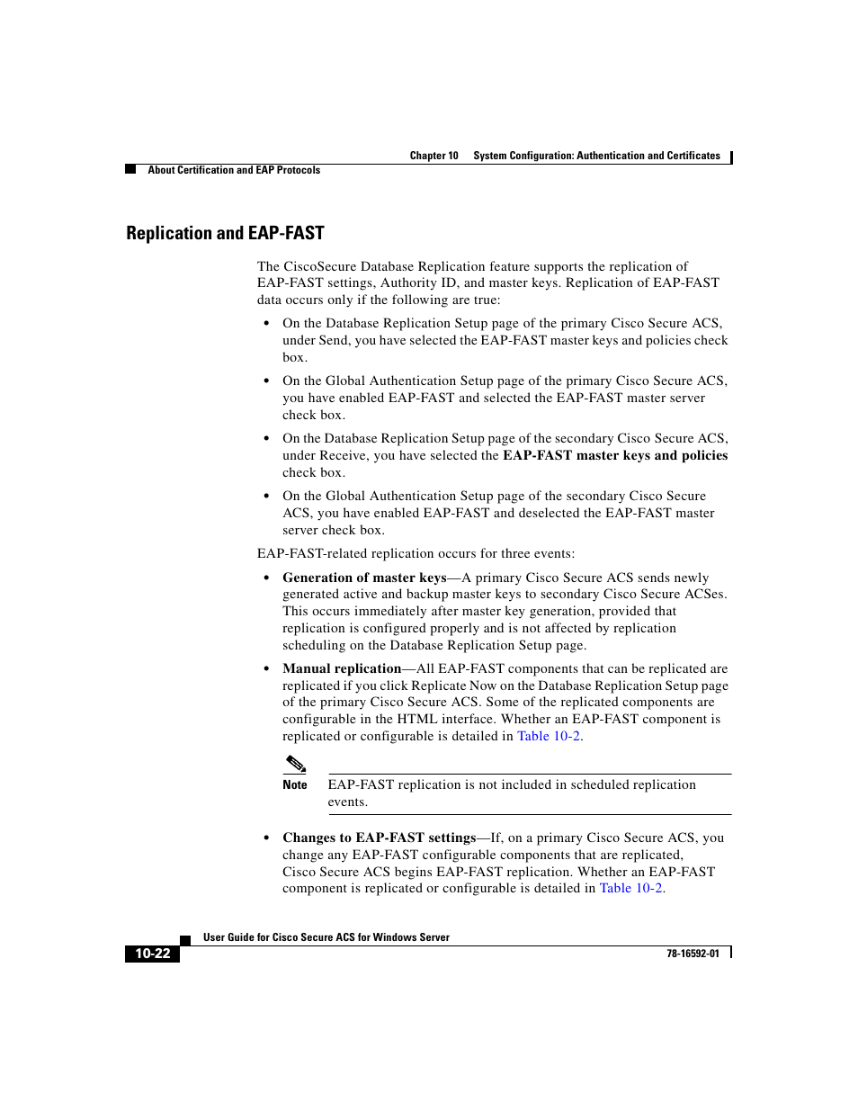 Replication and eap-fast | Cisco 3.3 User Manual | Page 402 / 860