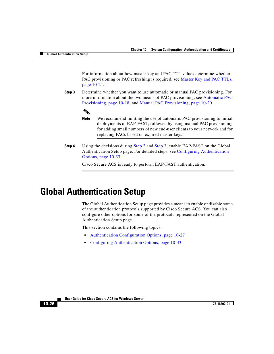 Global authentication setup, Global | Cisco 3.3 User Manual | Page 406 / 860