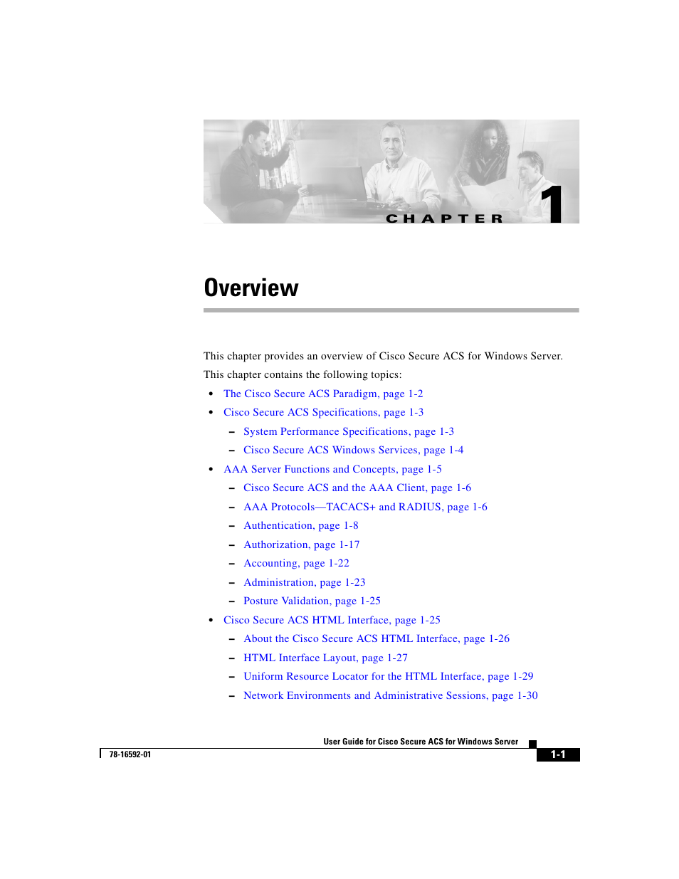 Overview, C h a p t e r, Chapter 1, “overview | Cisco 3.3 User Manual | Page 41 / 860