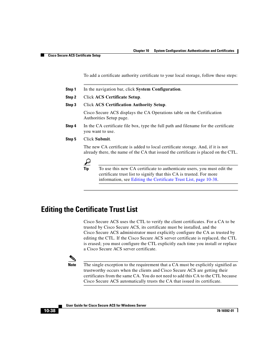 Editing the certificate trust list, Editing the certificate trust | Cisco 3.3 User Manual | Page 418 / 860