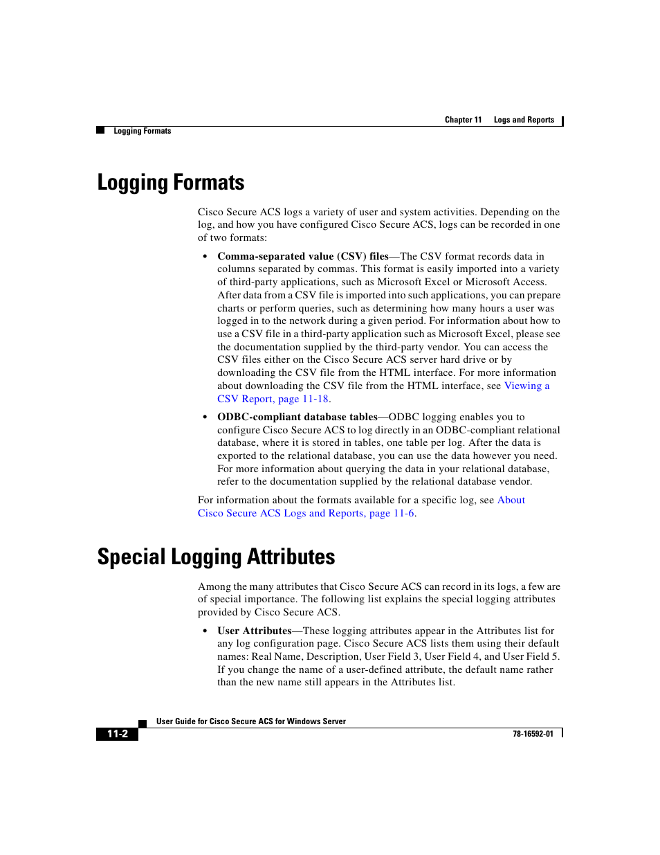 Logging formats, Special logging attributes | Cisco 3.3 User Manual | Page 434 / 860