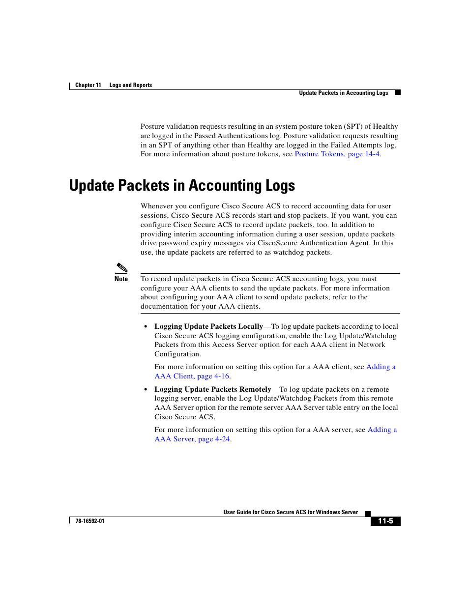 Update packets in accounting logs | Cisco 3.3 User Manual | Page 437 / 860