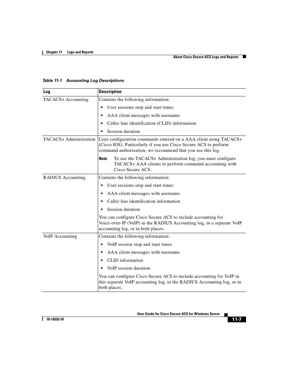 Table 11-1 | Cisco 3.3 User Manual | Page 439 / 860