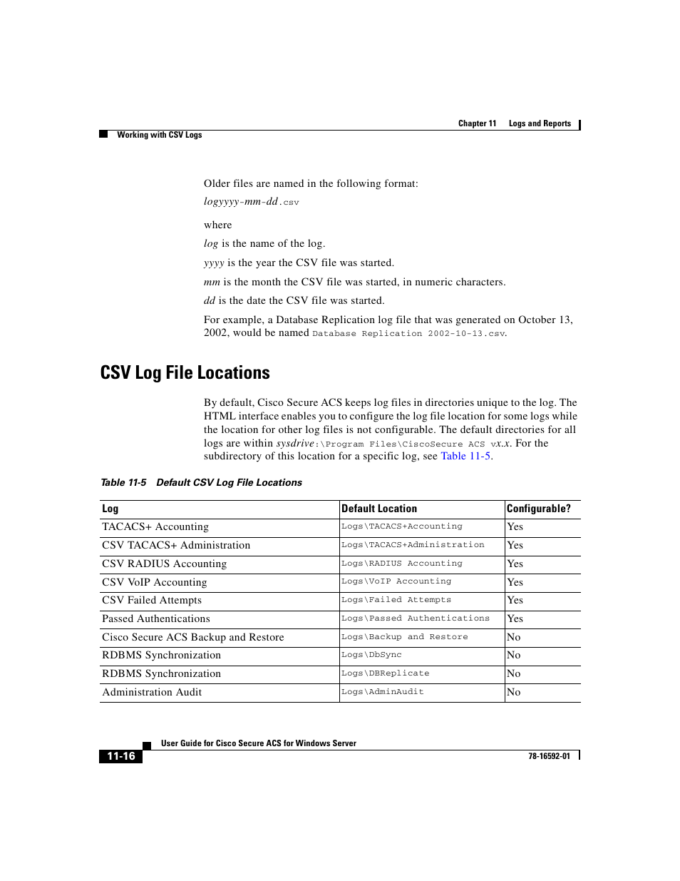 Csv log file locations | Cisco 3.3 User Manual | Page 448 / 860