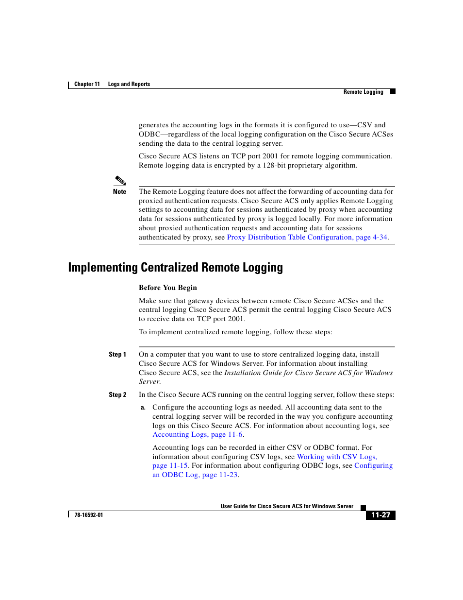 Implementing centralized remote logging | Cisco 3.3 User Manual | Page 459 / 860