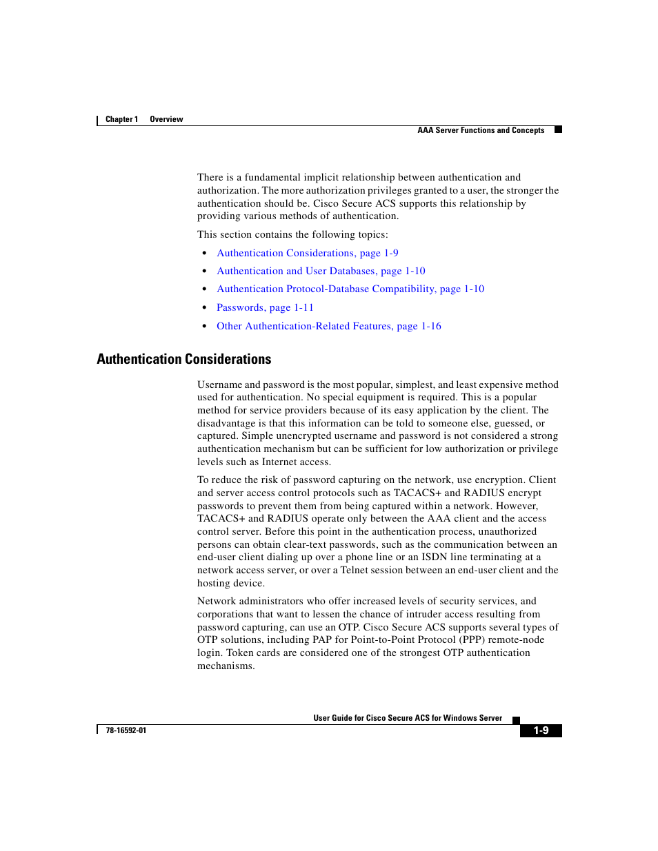 Authentication considerations | Cisco 3.3 User Manual | Page 49 / 860