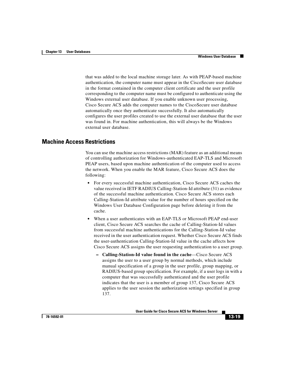 Machine access restrictions | Cisco 3.3 User Manual | Page 503 / 860