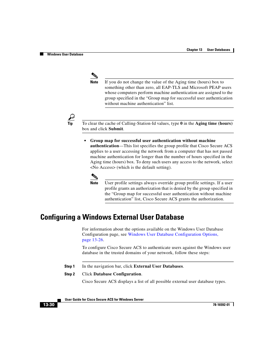 Configuring a windows external user database, Configuring a | Cisco 3.3 User Manual | Page 514 / 860