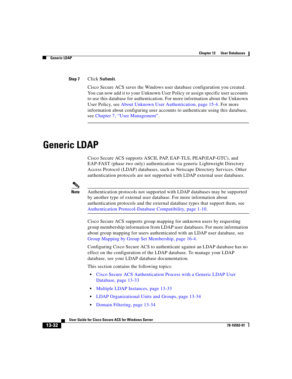 Generic ldap | Cisco 3.3 User Manual | Page 516 / 860