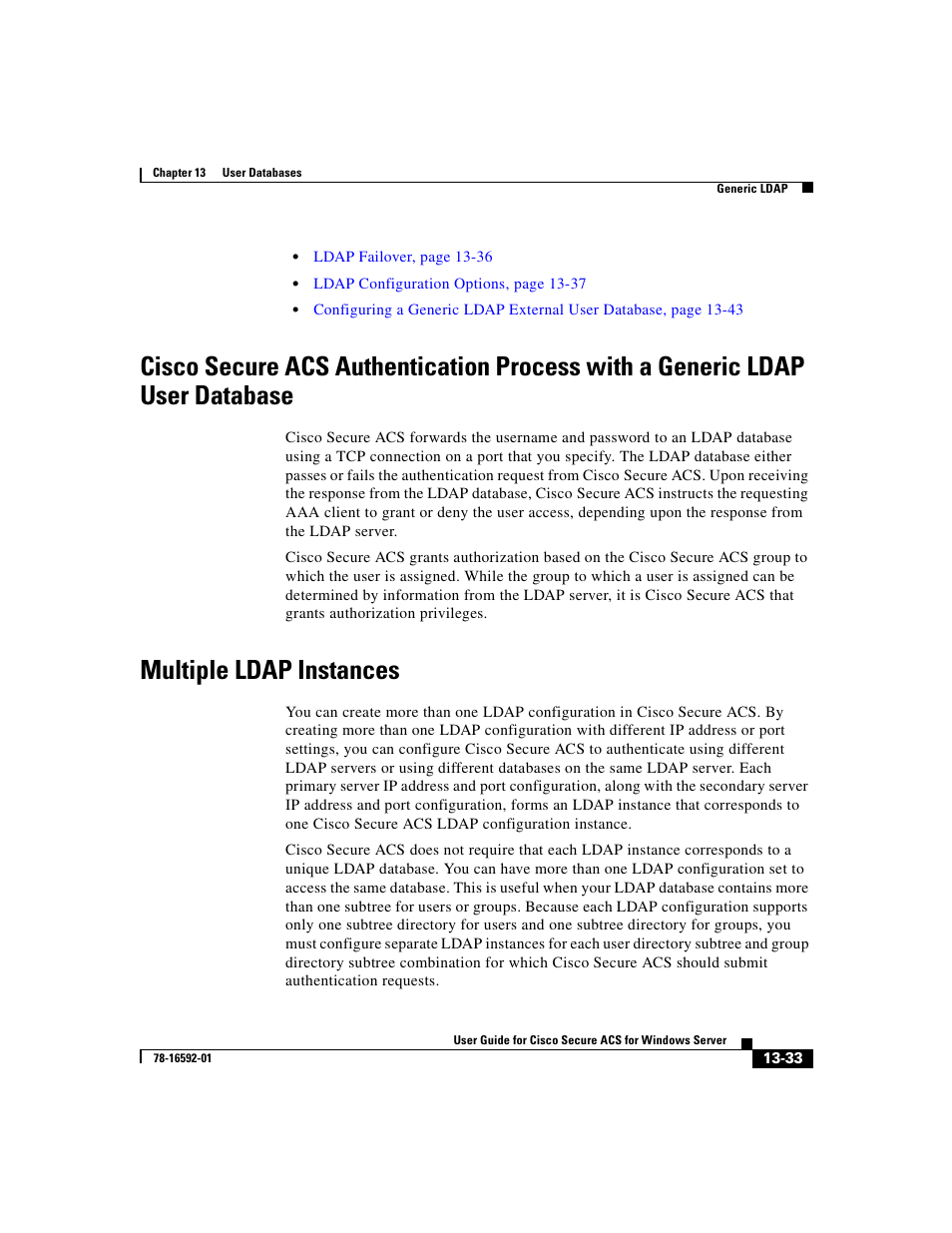 Multiple ldap instances | Cisco 3.3 User Manual | Page 517 / 860