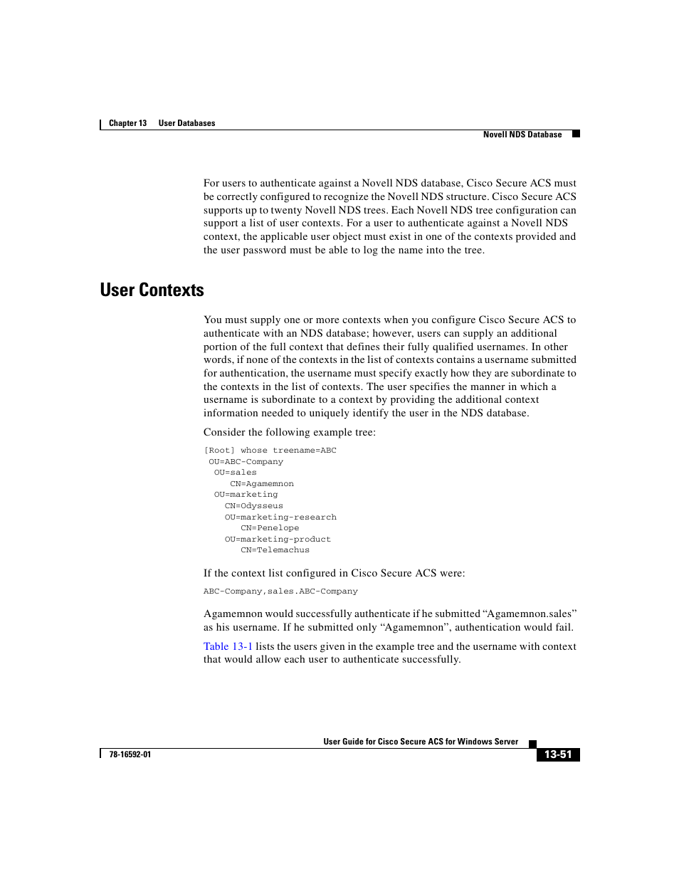 User contexts | Cisco 3.3 User Manual | Page 535 / 860