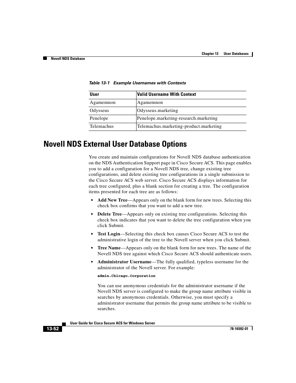 Novell nds external user database options | Cisco 3.3 User Manual | Page 536 / 860