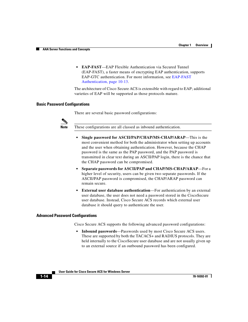 Basic password configurations, Advanced password configurations | Cisco 3.3 User Manual | Page 54 / 860