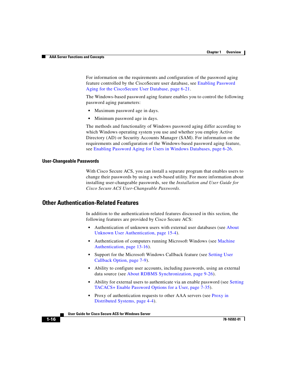 User-changeable passwords, Other authentication-related features | Cisco 3.3 User Manual | Page 56 / 860