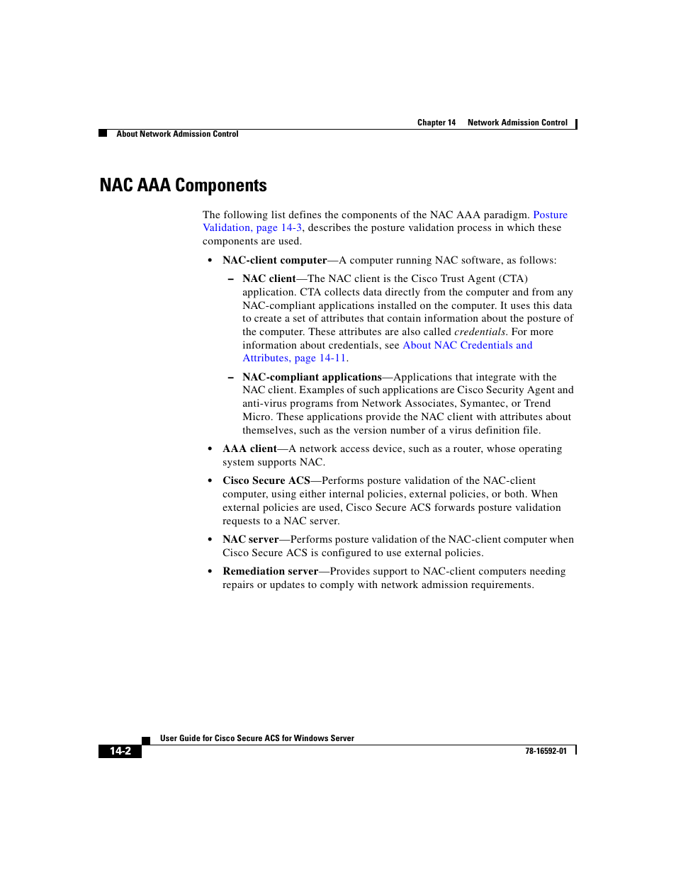 Nac aaa components | Cisco 3.3 User Manual | Page 574 / 860