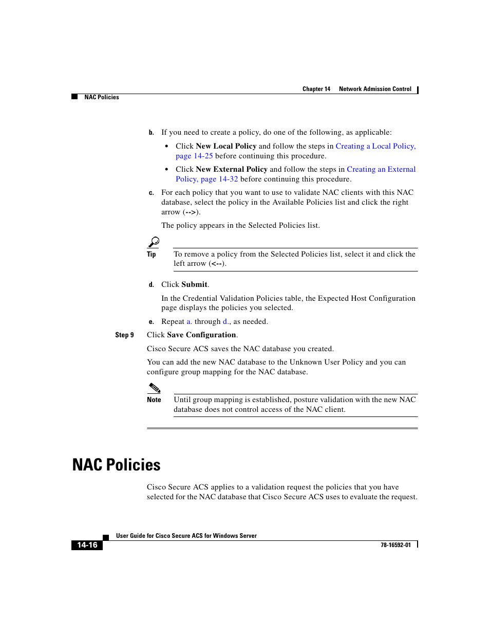 Nac policies | Cisco 3.3 User Manual | Page 588 / 860