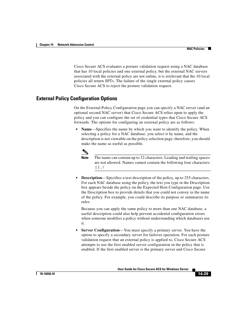 External policy configuration options | Cisco 3.3 User Manual | Page 601 / 860