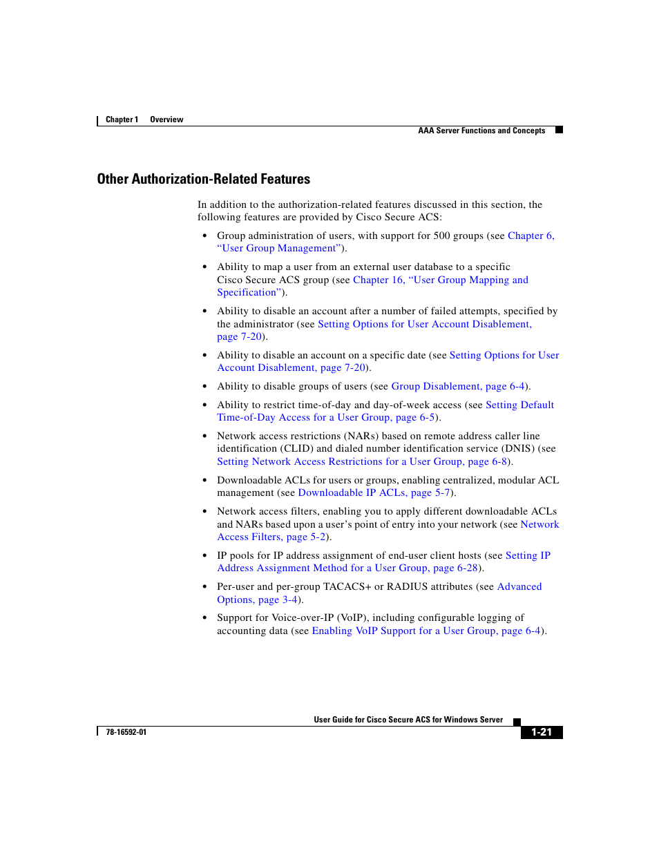 Other authorization-related features | Cisco 3.3 User Manual | Page 61 / 860